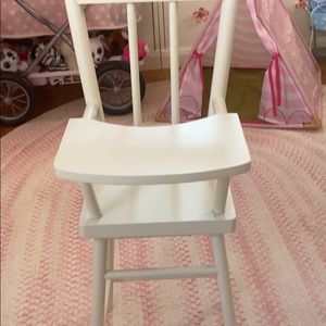 pottery barn doll high chair